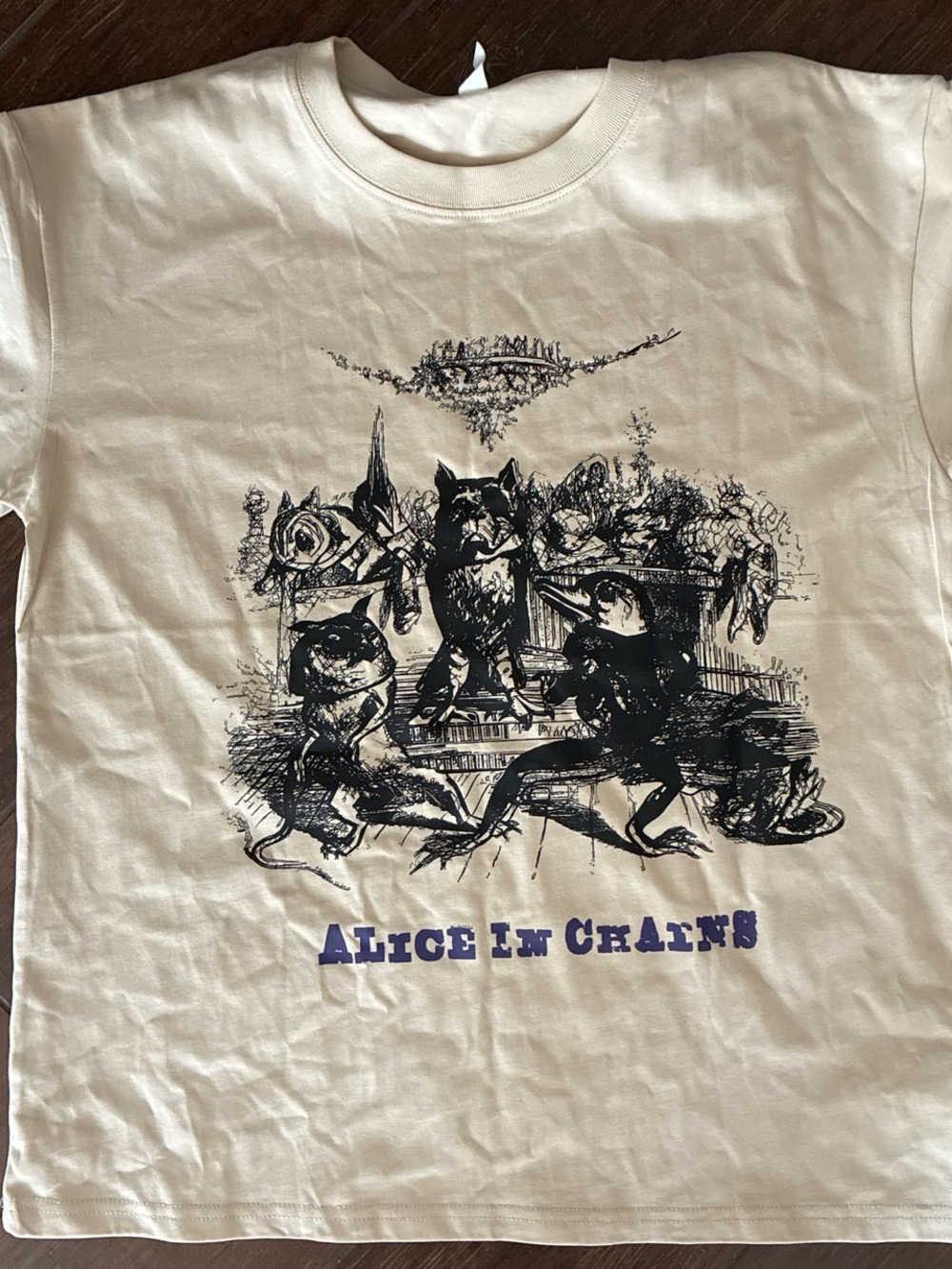 NWOT Alice In Chains' Cream Graphic Tee. Men’s small